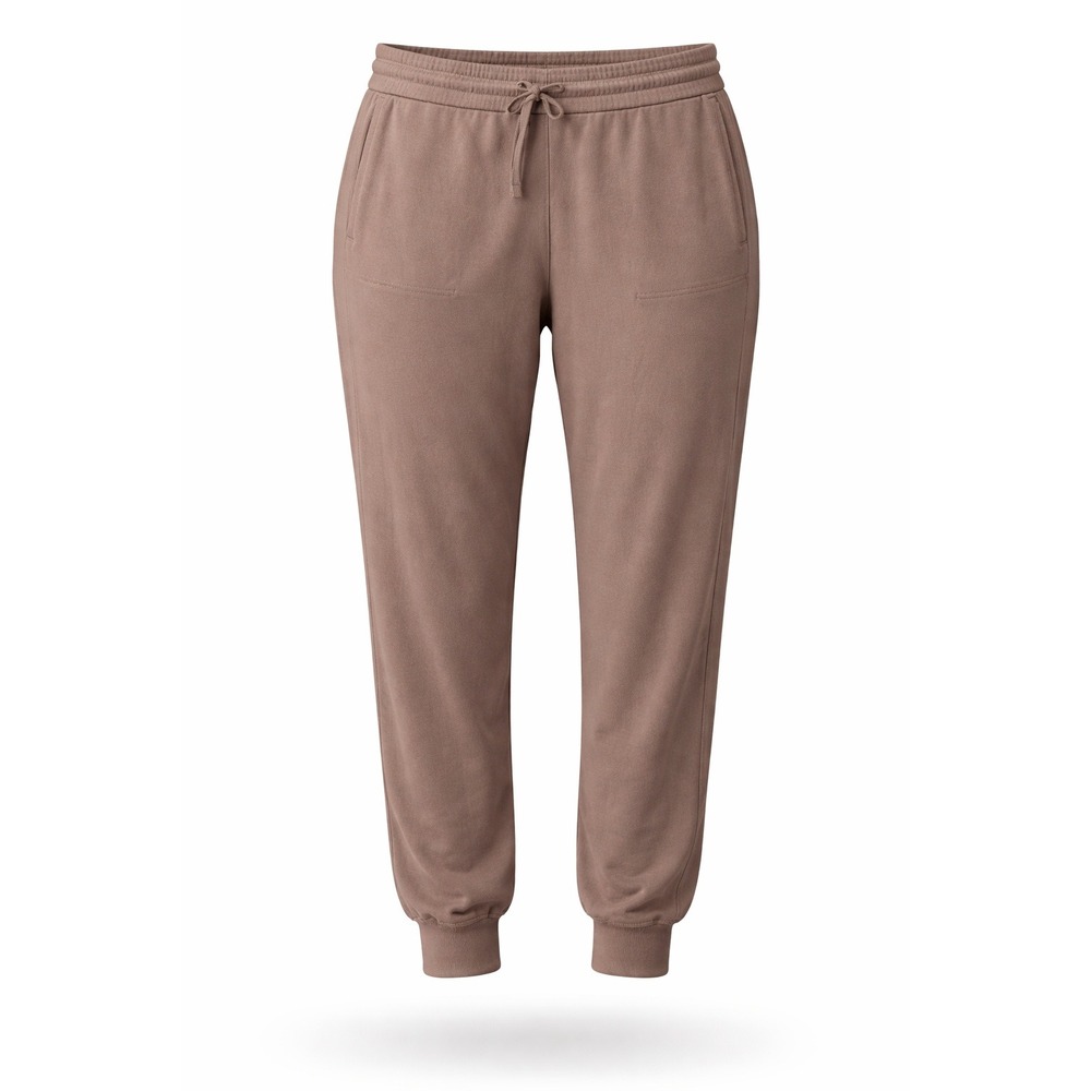 Barefoot Dreams Malibu Joggers Taupe Mauve Cotton Sweatpants Women's L